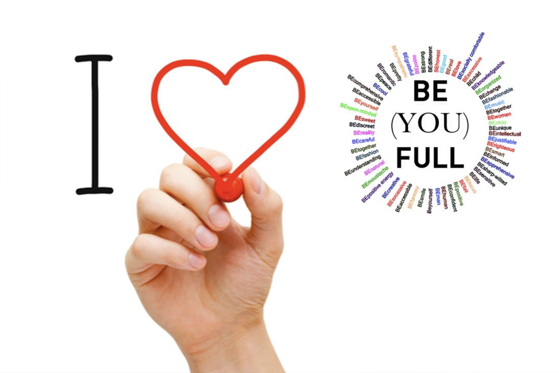 I love BE(YOU)FULL logo with word cloud by Carlos Simpson (Design Studio)