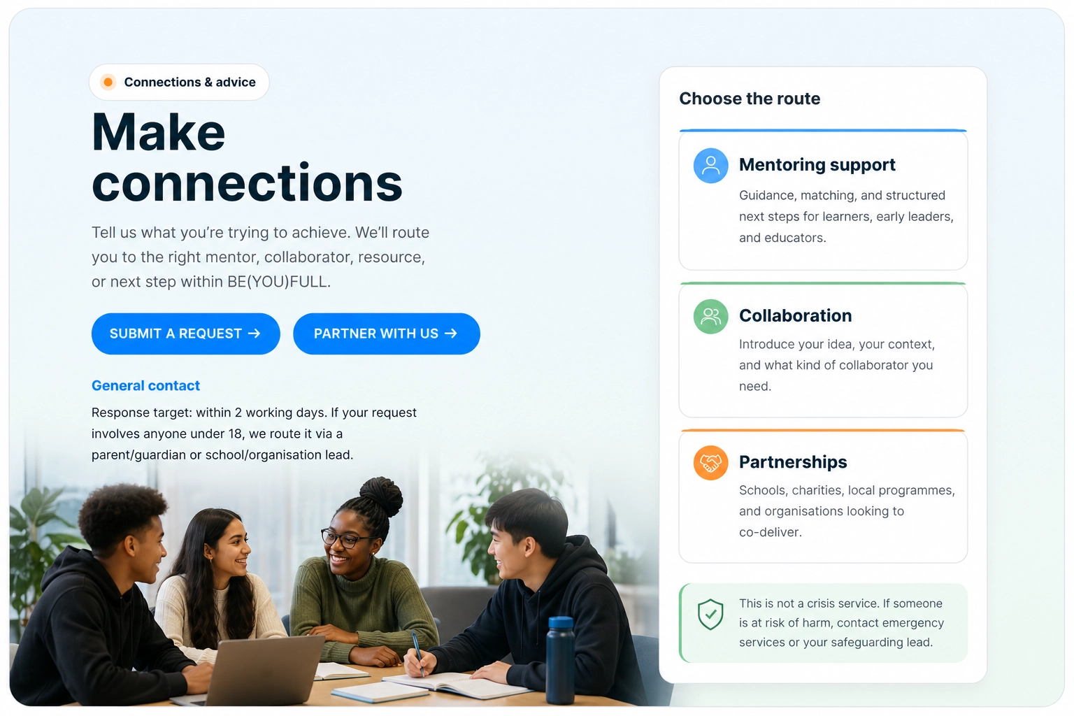 BE(YOU)FULL mentoring, collaboration and partnership connections